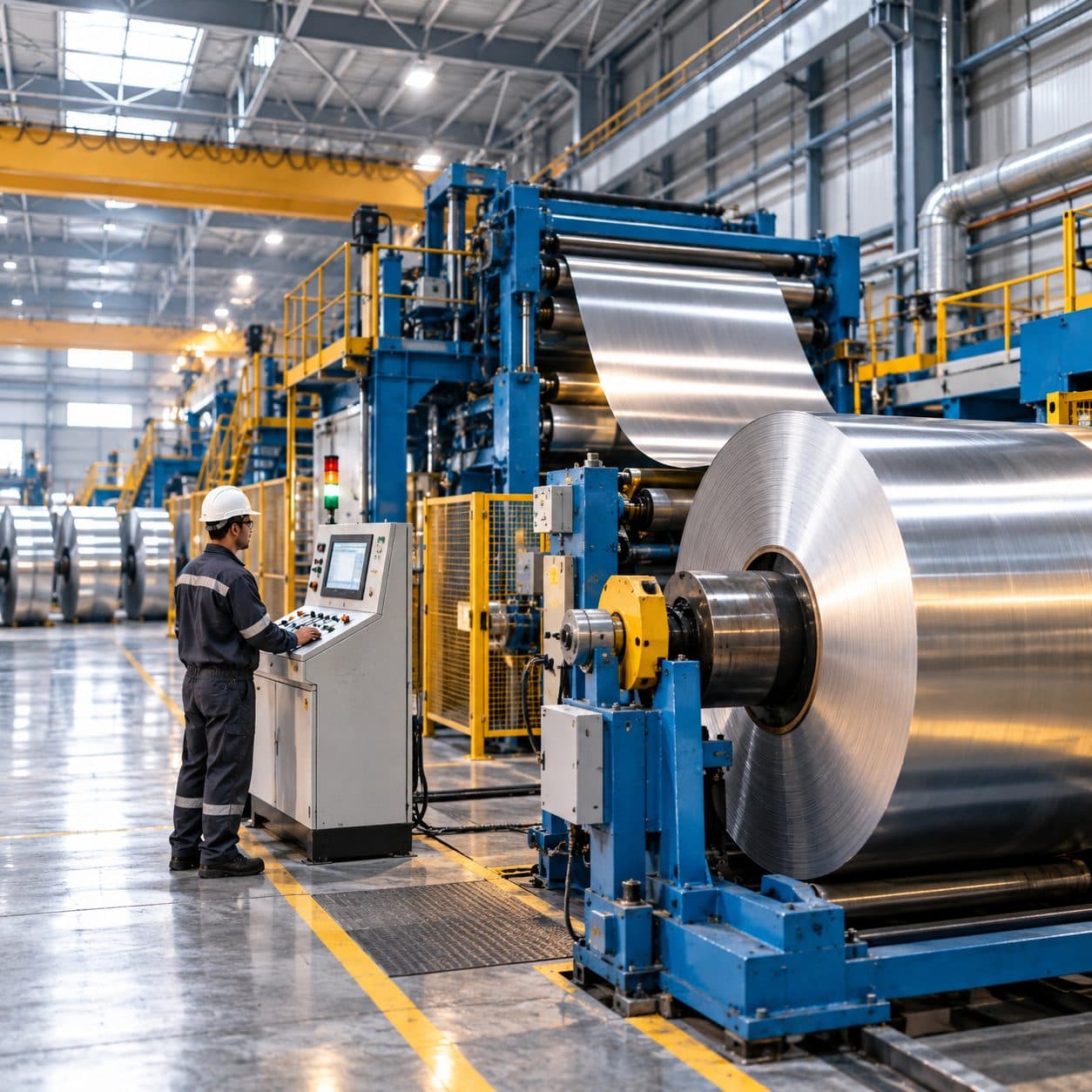 Cast coil on a rolling line